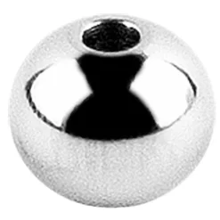 Perlen, Edelstahl, 5mm, silber, 50 Stück