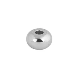 Perlen, Edelstahl, Rondell, Ø 5mm, 3mm hoch, silber, 60 Stück
