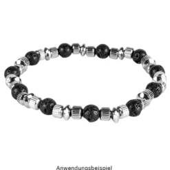 Perlen, Edelstahl, Scheibe, Ø 6mm, 3mm hoch, silber, 40 Stück