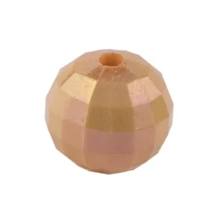 Perlen, facettiert, Ø 10mm, apricot-irisierend, 50 Stück