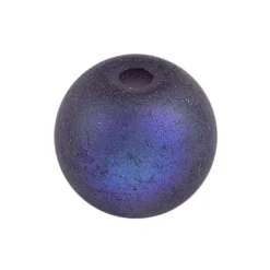 Perlen, gefrostet, changierend, Ø 6mm, gefrostet, anthrazit, changierend, 140 Stück