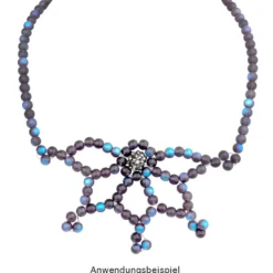 Perlen, gefrostet, changierend, Ø 6mm, gefrostet, anthrazit, changierend, 140 Stück