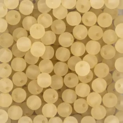 Perlen, gefrostet, Ø 6mm, 150 Stück, creme