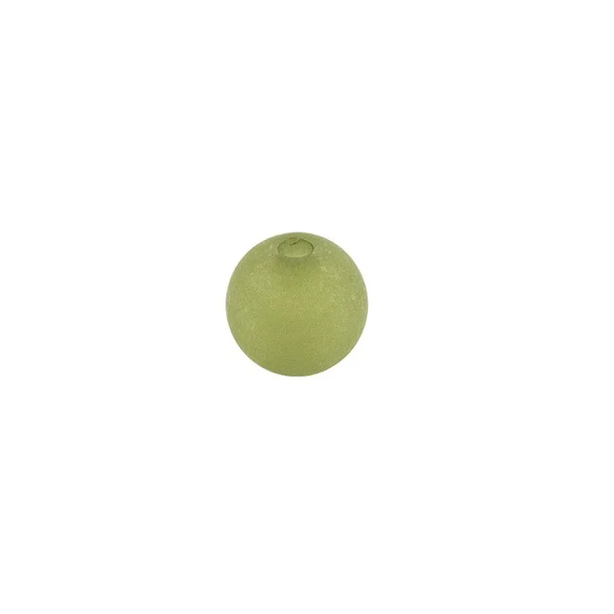 Perlen, gefrostet, Ø 4mm, 200 Stück, dunkelgrün