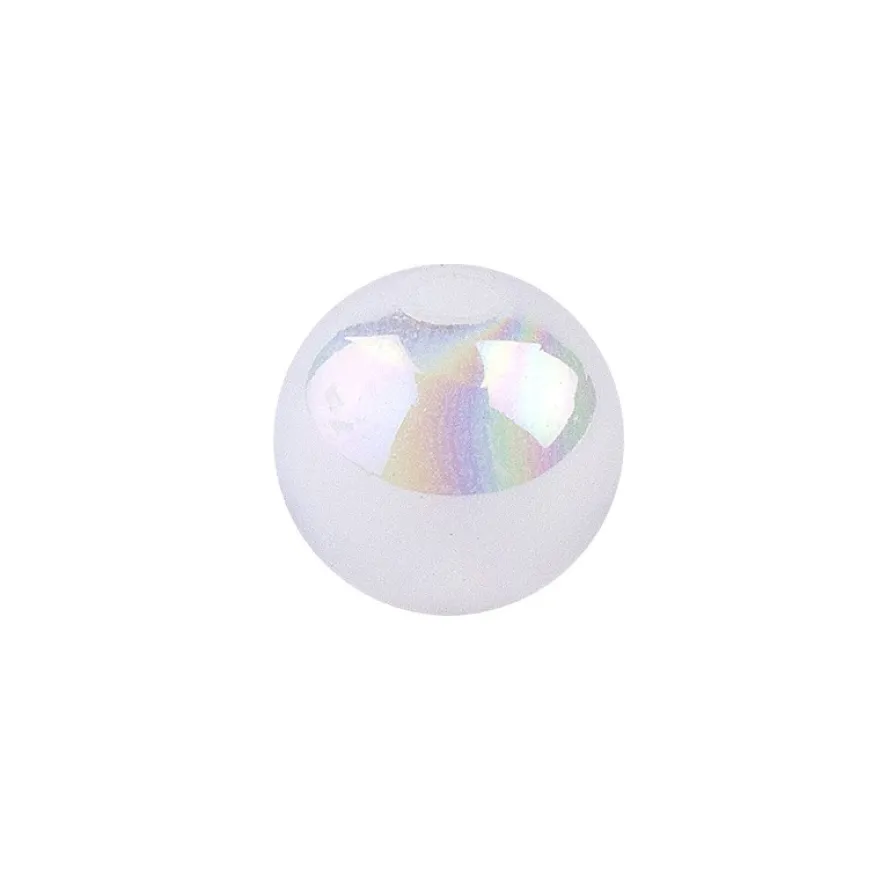Perlen, irisierend, Ø 4mm, weiß-irisierend, 200 Stk.