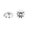 Perlenkappen, Design 5, für Perlen mit Ø 8mm, silber, 25 Stück
