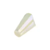 Perlen, Kegel, 3mm x 6mm, gefrostet, weiß, irisierend, 40 Stück