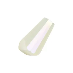 Perlen, Kegel, 3mm x 6mm, gefrostet, weiß, irisierend, 40 Stück