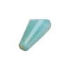 Perlen, Kegel, 3mm x 6mm, zweifarbig, türkis, grüngold-metallic, 40 Stück
