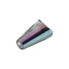 Perlen, Kegel, 3mm x 6mm, zweifarbig, klar, grünblau-metallic, 40 Stück