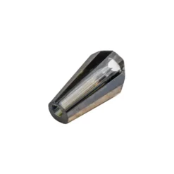 Perlen, Kegel, 3mm x 6mm, zweifarbig, klar, kupfergold-metallic, 40 Stück