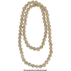 Perlen, Knoten, Ø1,1cm, klar-transparent, gold, 70 Stück