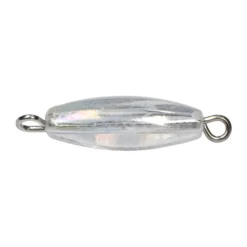 Perlen mit Kettelstift, Oval, 6mm x 18mm, klar, irisierend, 28 Stück