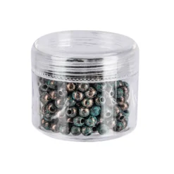 Perlen, Ø 4mm, je Dose 250 Stück, 8 versch. Farben und Oberflächen, 8 Dosen