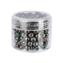 Perlen, Ø 5mm, je Dose 200 Stück, 8 versch. Farben und Oberflächen, 8 Dosen