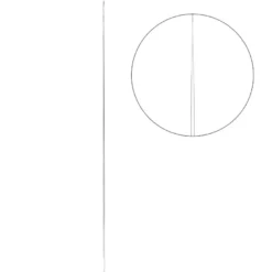 Perlen-Nadeln, 7,6cm lang, Nadelöhr 6,8cm lang, 2 Stück