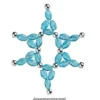 Perlen, Ovale, facettiert, 1cm x 1,3cm, türkisblau, 15 Stück