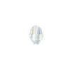 Perlen, Ovale, facettiert, 0,6cm x 0,8cm, transparent-irisierend, 30 Stück