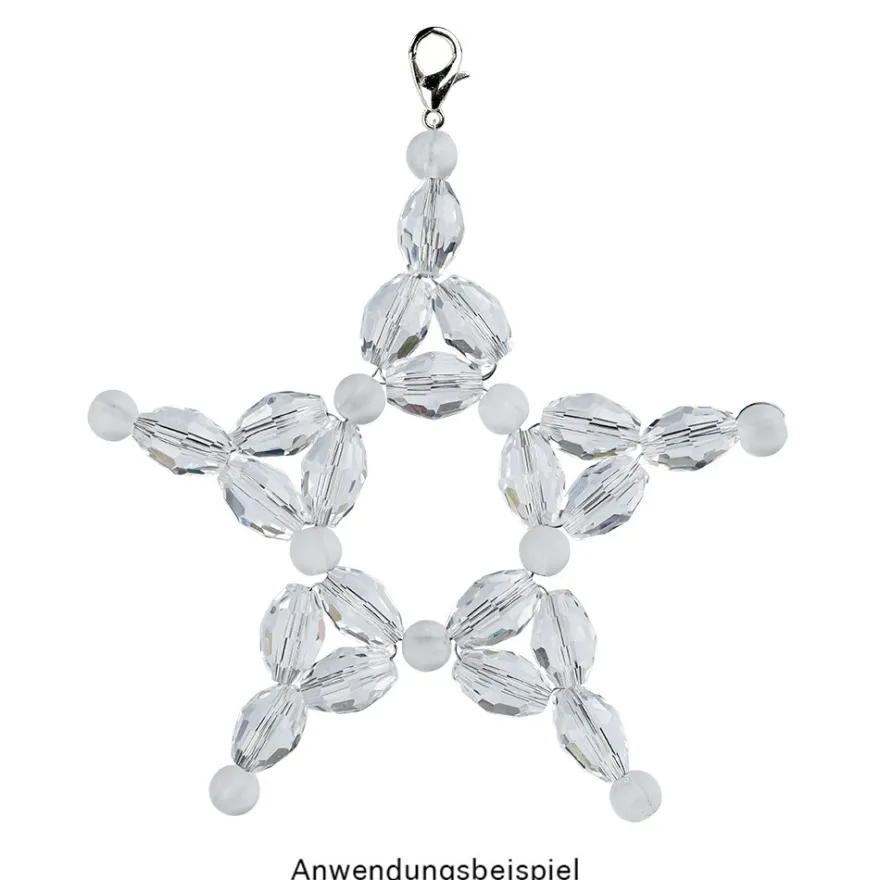 Perlen, Ovale, facettiert, 1cm x 1,3cm, transparent, 15 Stück