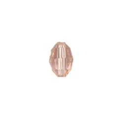 Perlen, Ovale, facettiert, 0,6cm x 0,8cm, rosé, 30 Stück