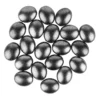 Perlen, Oval, flach, 1,9cm x 1,6cm x 1cm, anthrazit, 20 Stück