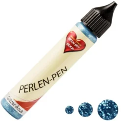 Perlen-Pen, 25ml, Glitzer, aqua-blau