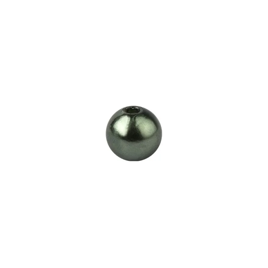 Perlen Perlmutt, Ø 8mm, dunkelgrün, 100 Stück