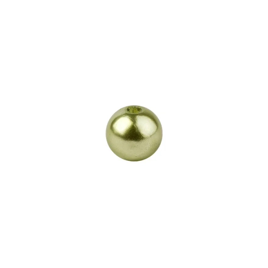 Perlen, Perlmutt, Ø 8mm, hellgrün, 100 Stück