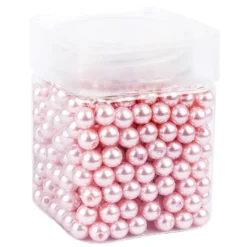 Perlen, Perlmutt, Ø 8mm, rosa, 120g