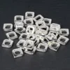 Perlenrahmen, Design 2, 1,3cm x 1,3cm, silberfarben, 33 Stück
