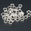 Perlenrahmen, Design 3, 1,2cm x 1,3cm, silberfarben, 38 Stück