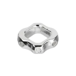 Perlenrahmen, Design 3, 1,2cm x 1,3cm, silberfarben, 38 Stück