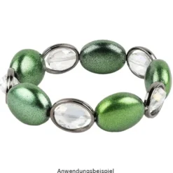 Perlenrahmen, Oval, außen: 1,3cm x 1,7cm, innen: 1cm x 1,4cm, antik-silber, 25 Stück