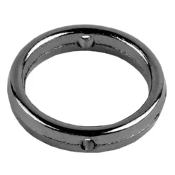 Perlenrahmen, Rund, Ø außen: 1,4cm, Ø innen: 1,1cm, antik-silber, 40 Stück