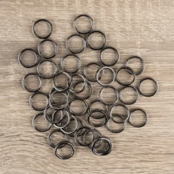 Perlenrahmen, Rund, Ø außen: 1,4cm, Ø innen: 1,1cm, antik-silber, 40 Stück
