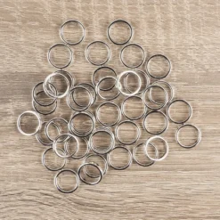 Perlenrahmen, Rund, Ø außen: 1,4cm, Ø innen: 1,1cm, silber, 40 Stück
