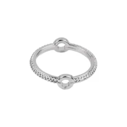 Perlenrahmen, rund, mit Zierrand, außen Ø 1,3cm, innen Ø 1,1cm, silber, 22 Stück