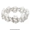 Perlenrahmen, Wellenform, 20mm, mit 4 Löchern, silber, 40 Stück