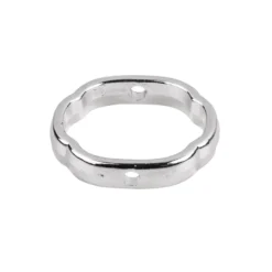 Perlenrahmen, Zieroval, außen 1,3cm x 1,5cm, innen 1,1cm x 1,3cm, silber, 14 Stück