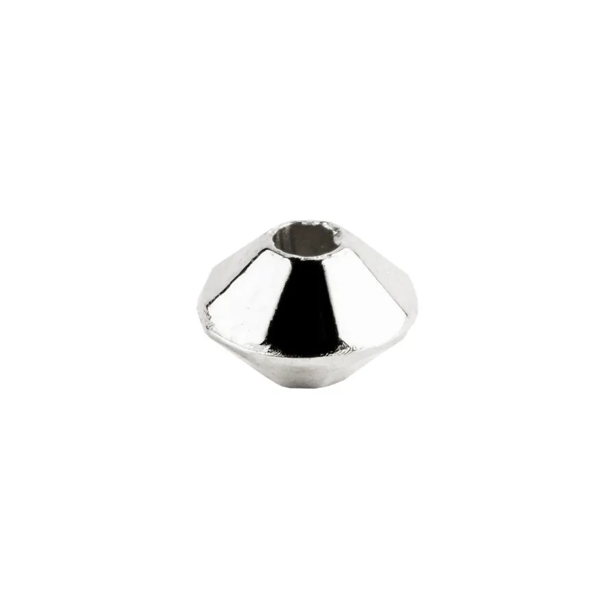 Perlen, Raute, facettiert, 0,6cm x 0,4cm, silber, 900 Stück