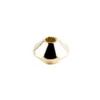 Perlen, Raute, facettiert, 0,6cm x 0,4cm, hellgold, 900 Stück