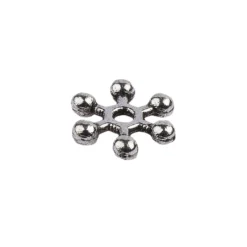 Perlenräder, Ø 1 cm, silbergrau, 150 Stück