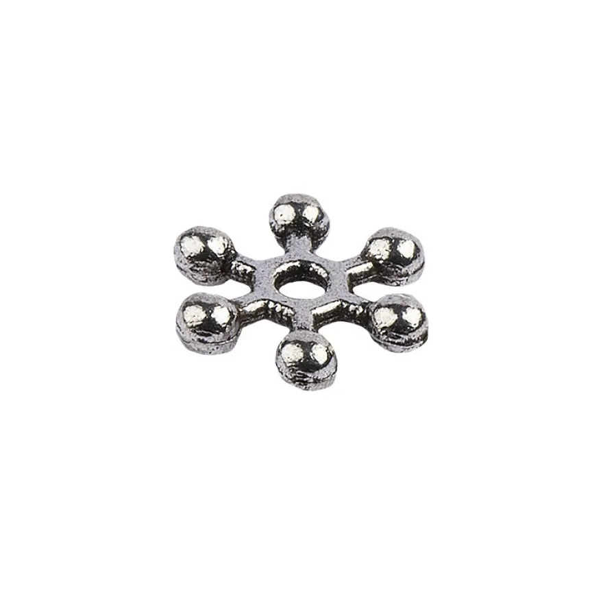 Perlenräder, Ø 1 cm, silbergrau, 150 Stück