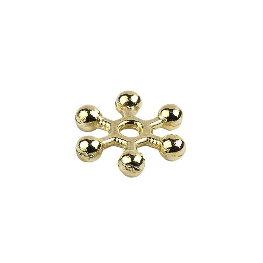 Perlenräder, Ø 8 mm, hellgold, 200 Stück