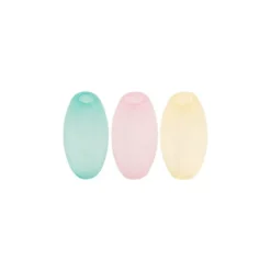Perlen, Reiskorn, 0,8cm x 0,4cm, gefrostet, verschiedene Farben, 440 Stück