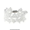 Perlen, Rondelle, facettiert, 0,6cm x 0,4cm, transparent-irisierend, 30 Stück