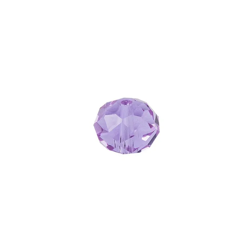 Perlen, Rondelle, facettiert, 0,6cm x 0,4cm, flieder, 30 Stück