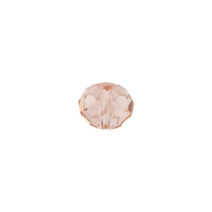 Perlen, Rondelle, facettiert, 0,6cm x 0,4cm, rosé, 30 Stück