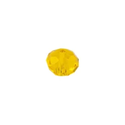 Perlen, Rondelle, facettiert, 1cm x 0,8cm, goldgelb, 15 Stück