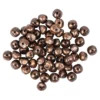Perlen, Rund-Form, glänzend, 1,1cm x 0,8cm, Karneol-Optik, terrakotta/schwarz krakeliert, 60 Stück